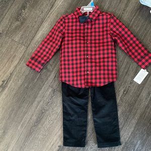 Nwt 4 piece red Buffalo plaid outfit